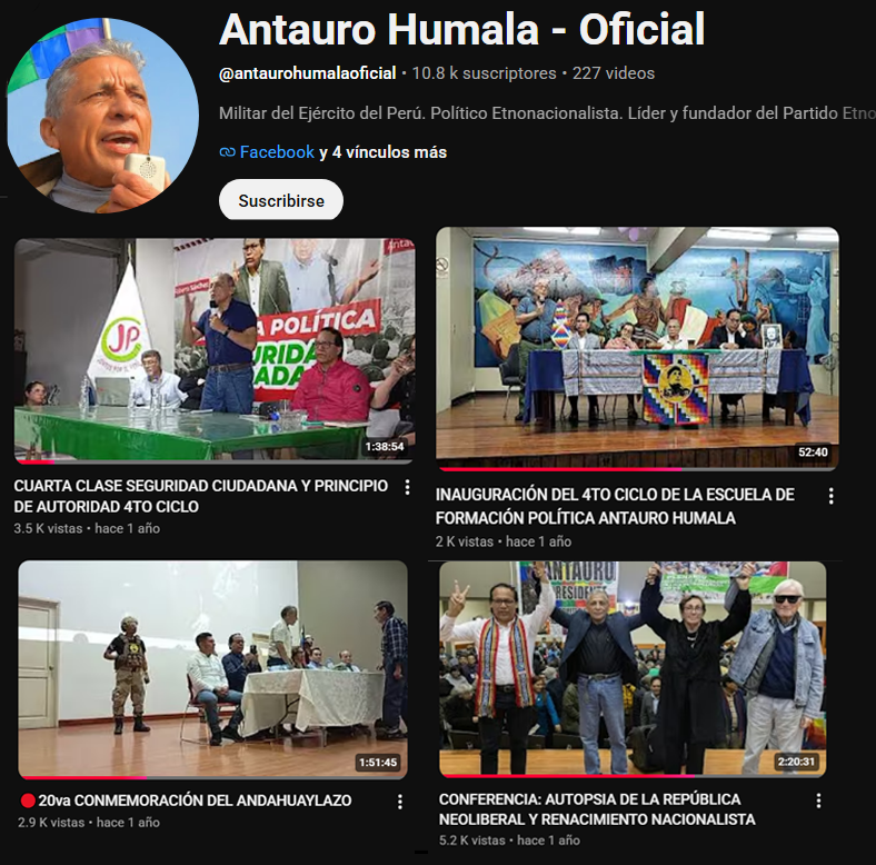 juliocmerino's tweet photo. Tras ver más de 30 videos en el YT de Antauro, me queda algo claro: Sánchez y ANTAURO conspiran para llegar al poder desde hace años. Es IMPOSIBLE que ahora sea un "socialdemócrata".  Sánchez  es un RADICAL que se modera falsamente solo para GANAR votos.  🇵🇪♥️ https://t.co/31bZILAhyT
