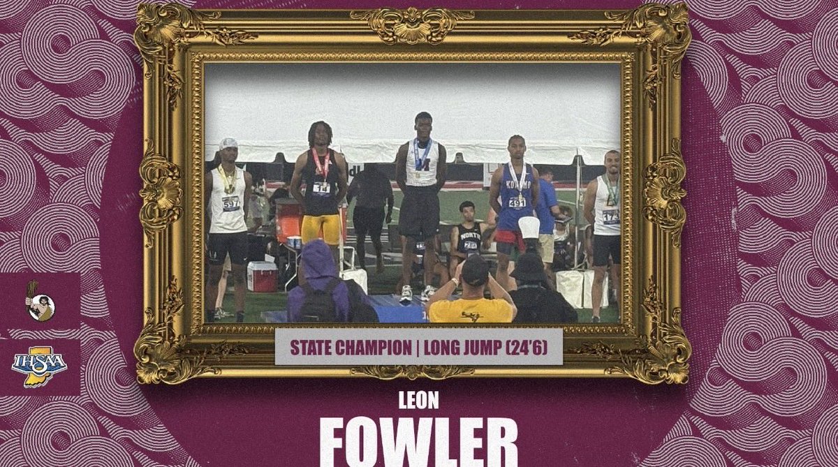 cavemensports's tweet photo. 🏆 STATE CHAMPION 🏆
Congratulations to Mishawaka’s Leon Fowler on capturing the IHSAA Boys Track &amp; Field State Championship in the Long Jump!
Leon soared 24'6" to claim the state title and etch his name into Cavemen history. We are proud of you, Leon! 🔥 https://t.co/yJSgQ7dIzs