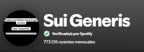 11gspr's tweet photo. hackearon la cuenta de spotify de Sui Generis para promocionar una cuenta de roblox JAJAJAJAJJAAJJ https://t.co/U9XBeo0xKb