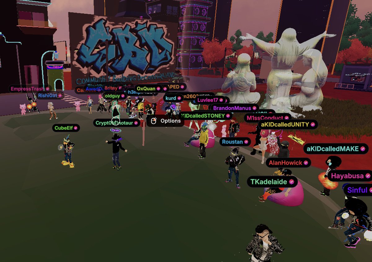 Crypt0M1notaur's tweet photo. C B D @CBDecentraland 4 Y E A R S celebration in the  M E T A V E R S E w/ LIVE DJ @BillyTeacoin 🔊 Jump In 🌀 Vibe With The T R I B E @CBDecentraland -140, 98 https://t.co/NZZLSjUflg