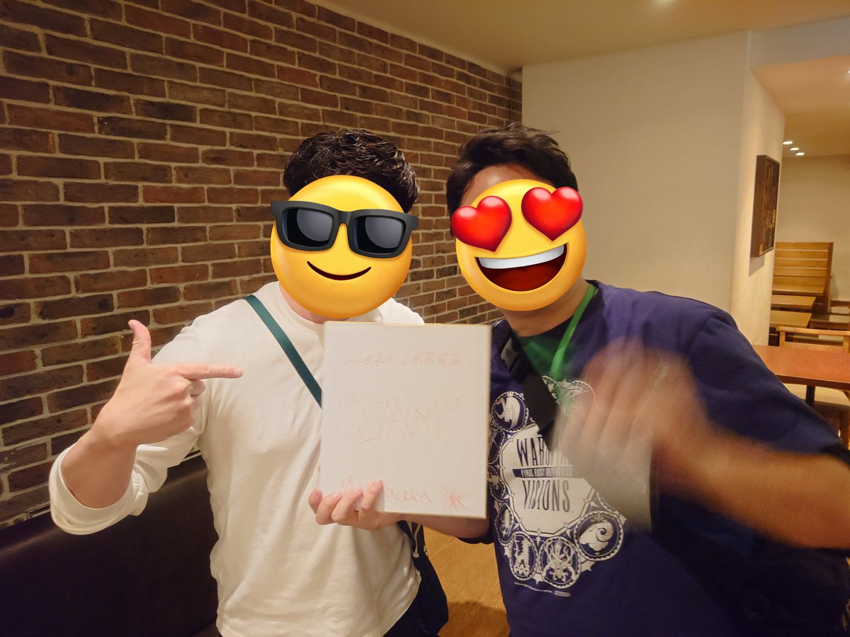 Gameboy_dayo's tweet photo. 楽しかった2(*´∀｀*)🫶

#幻影オフ会
#みんな大好きあさるとさん 
#みんな大好きSAMさん 
#あさるとさんの色紙3つ目 ← https://t.co/O5iLcca00D