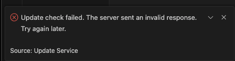 afdz_dev's tweet photo. Hey @antigravity team, 
When I try to check for updates, I get this error (first picture). 
Does anyone know how to solve this?

Details of my current version in the second pic. https://t.co/cN0xQft7vg