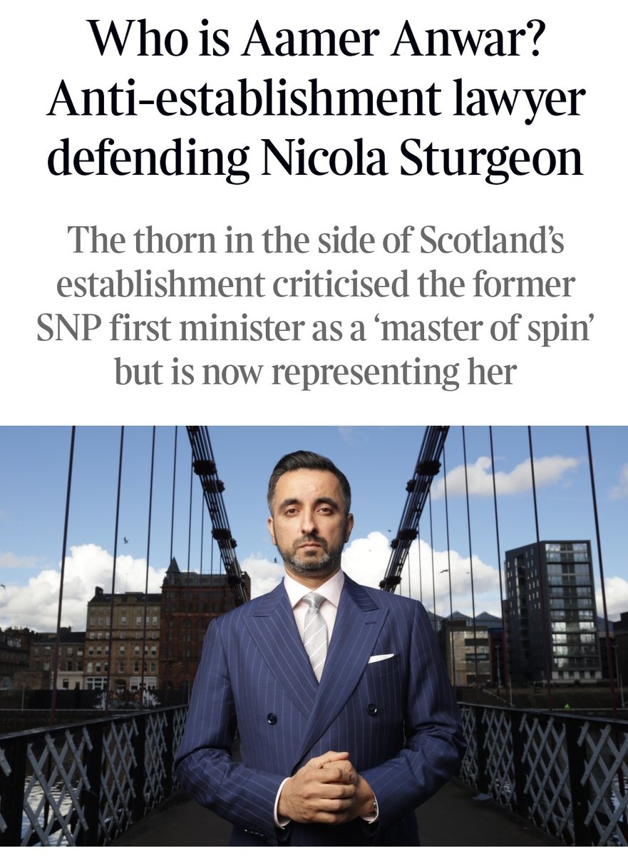 nats_tired's tweet photo. The decision by Scotland’s former first minister to appoint Anwar, 58, to represent her — after Peter Murrell, her estranged husband, admitted embezzling more than £400,000 — has been met with bewilderment and disbelief within the SNP.

https://t.co/AUoYK1G1fr https://t.co/zVPK0NSmft