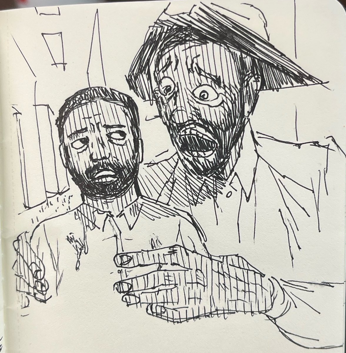 monarchAIP's tweet photo. // BACKROOMS SPOILERS!!!!! SPOILERS FOR "THE BACKROOMS" !!!!!!!!!!!!!!!!! 
.
.
.
.
.
im drawing some clarky . https://t.co/NveM3PXmhh