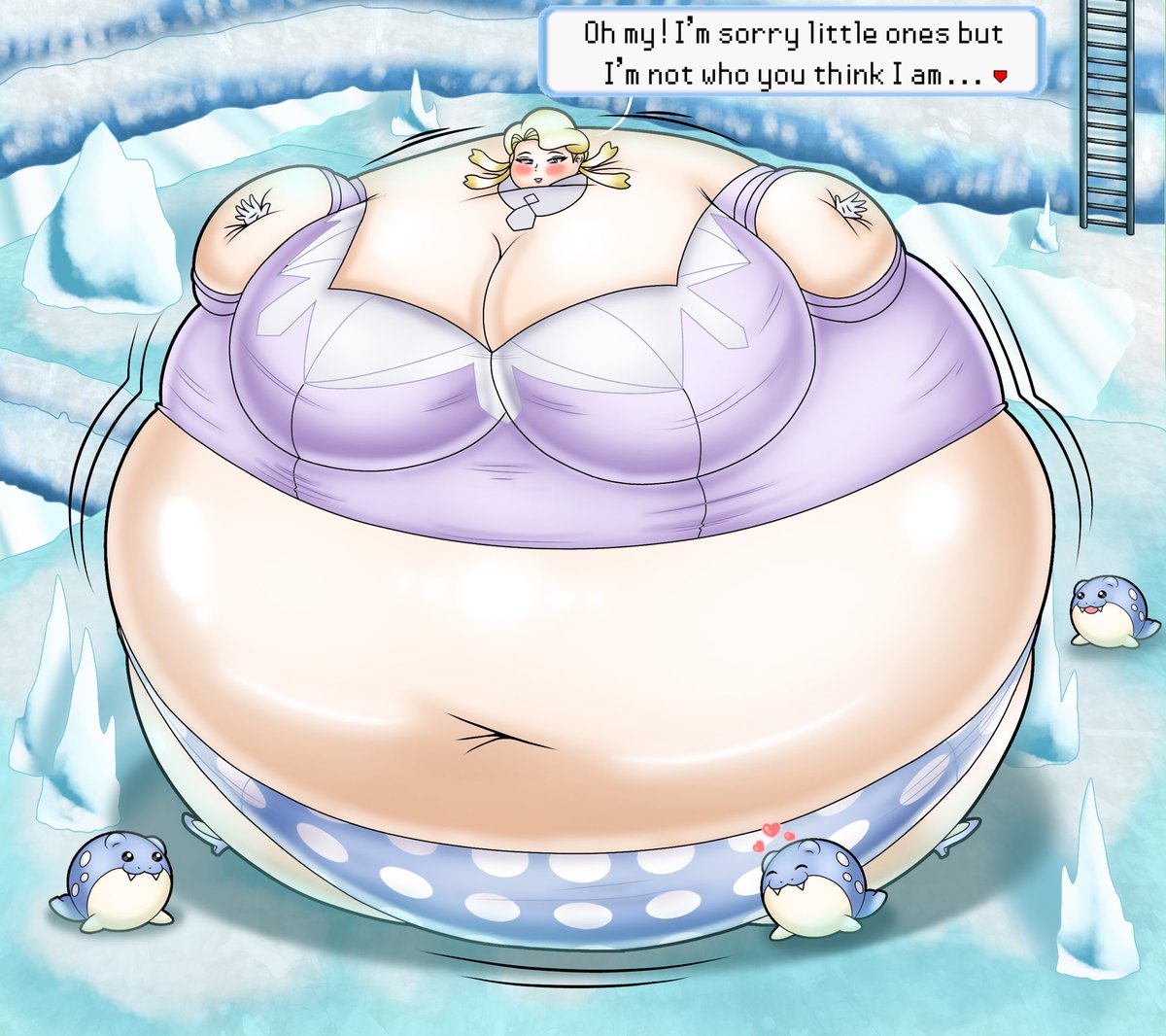JetBlackPenguin's tweet photo. This is Spheally just a big misunderstanding but Glacia doesn’t seem to mind, after all how can she say no to the cute little Spheals? It’s a little late but this is a birthday drawing for @TempestLord2000 ! https://t.co/pbTItGYyPD