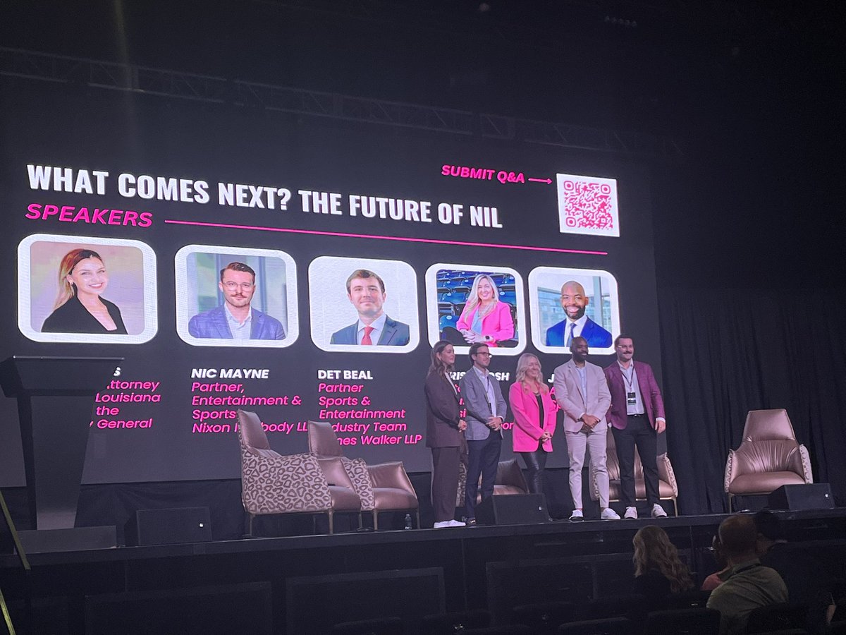 onuss_'s tweet photo. Session 2 of our admin programming at #AthleteCon - leading the way with @SportsBizMiss @maynenic Joey Blake and Det Beal to discuss what’s next for #NIL and college sports in general https://t.co/dd0daUm3Lg