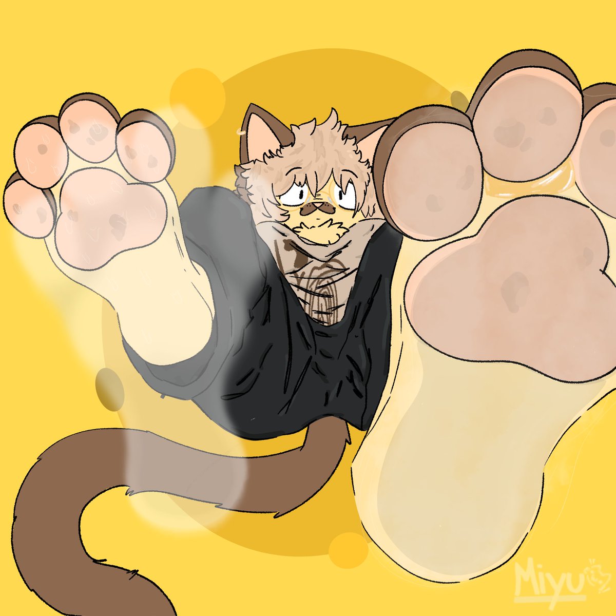 MiyusStuff's tweet photo. The weather is getting hotter and hotter, and after a long day in my shoes, my paws get so steamy! Would you mind helping me? :3 https://t.co/ynTxjTLIvS