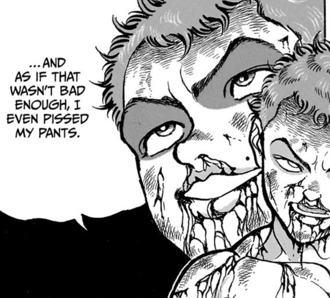 C_C_Devil's tweet photo. Some Baki the grappler panels/pages that i find really funny out of context. https://t.co/8HyRAF1MJM