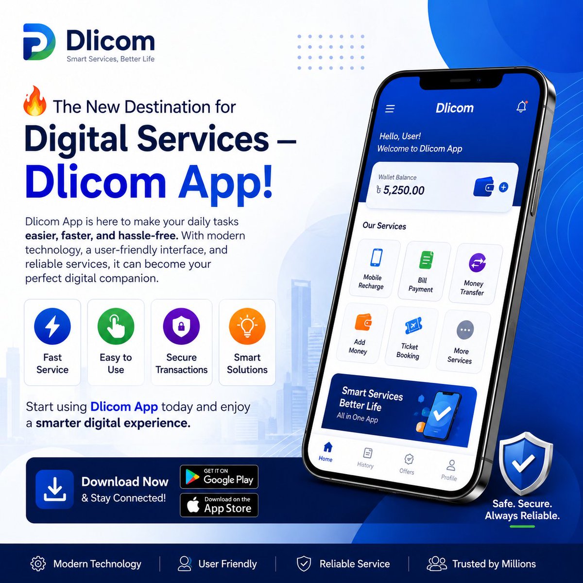 RIPONBHOWMIK61's tweet photo. 🚀 Dlicom App – Your trusted digital companion!
⚡ Fast Service 🔒 Secure Transactions ✅ Easy to Use 💡 Smart Solutions
Simplify your daily tasks with a smarter, faster, and hassle-free digital experience.
📲 Download Now &amp; Stay Connected!
#Dlicom #DlicomApp #Tech #DigitalServic https://t.co/HoQJisqzek