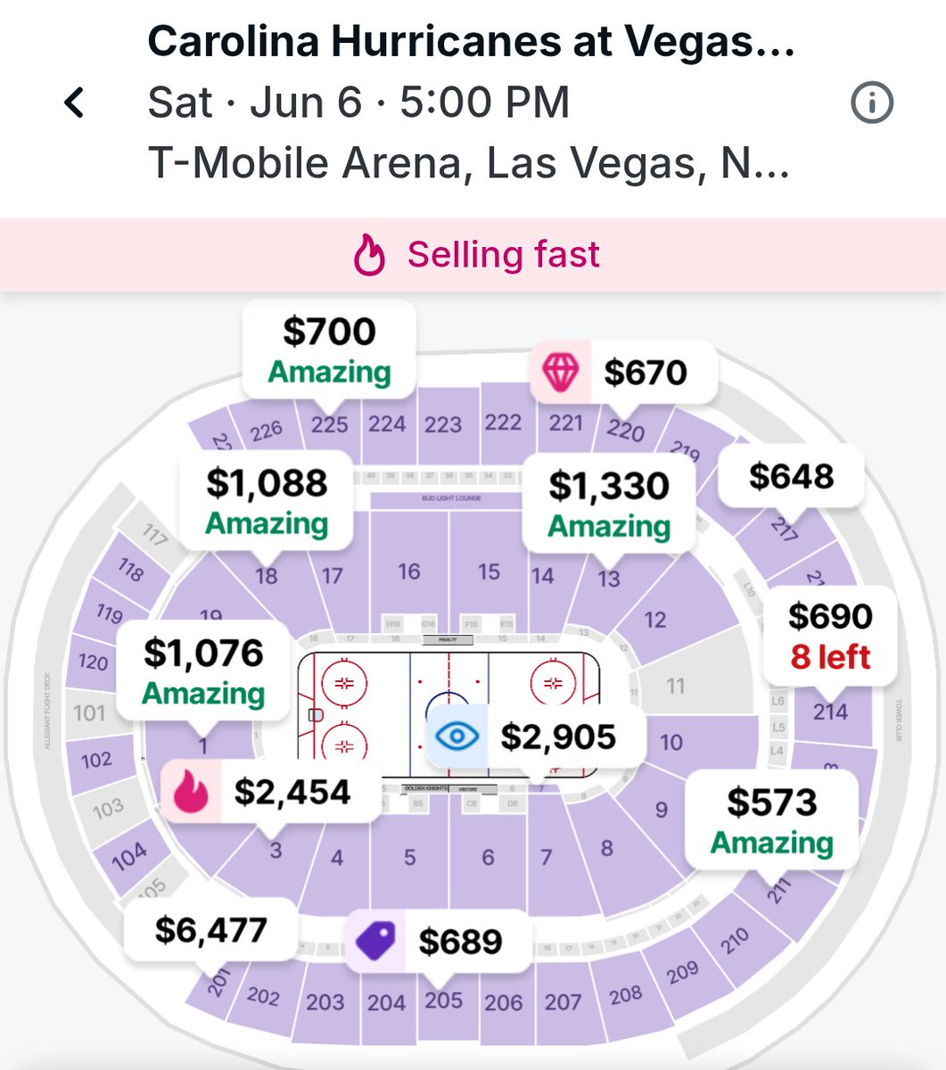 LasVegasLocally's tweet photo. There are still a few tickets available if you want to watch the Golden Knights beat the Hurricanes tonight in Vegas. https://t.co/VAUglm7O4c