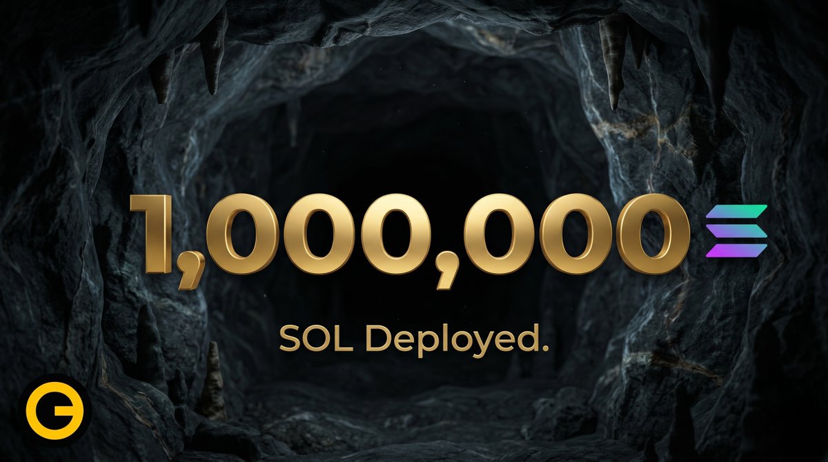 GODLsupply's tweet photo. Over 1 Million $SOL deployed in the $GODL mines since we opened.

Over 6 months, when markets went up, markets went down, you kept mining and we kept building.

This one is for every miner who showed up. 

Thank you.

 Best is still ahead. https://t.co/Mo3EA7hEoZ
