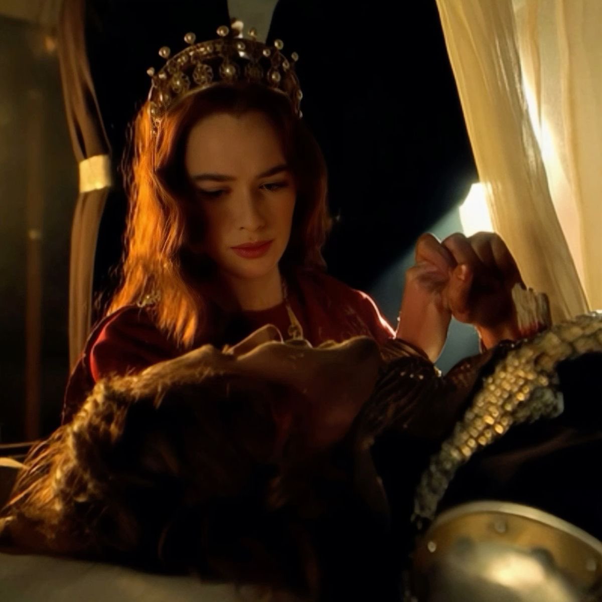 aerionblood's tweet photo. lena headey is so catelyn tully here https://t.co/NQkEjei8If