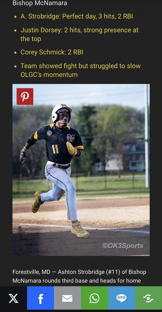 ac_strobridge11's tweet photo. Thanks to OK3 Sports for the shoutout! Not the result we wanted, but proud of the way we competed. Back to work. ⚾️ https://t.co/7fuRliHsuE