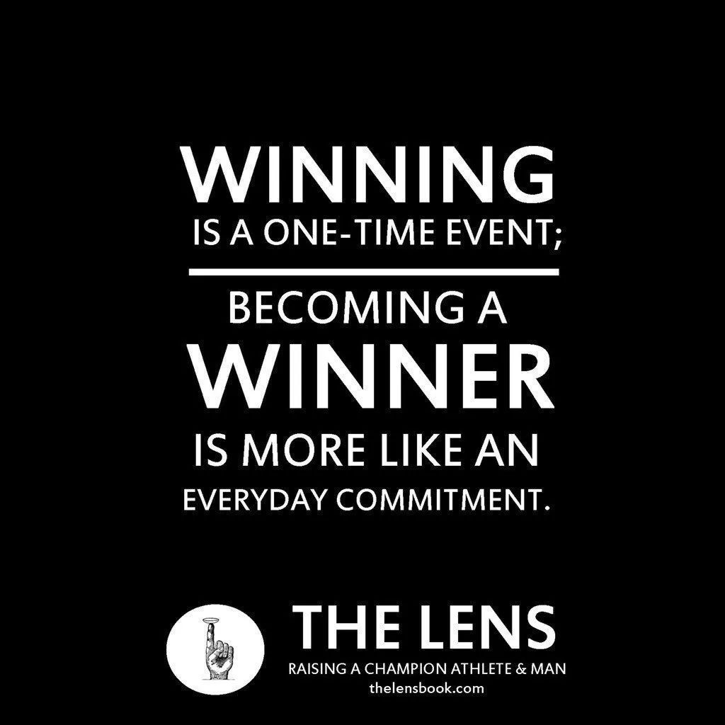 TheSportParent's tweet photo. Winning is a one-time event; Becoming a winner is more like an everyday commitment.

~ via @CoachTDaugherty https://t.co/vLKdpoKB9A