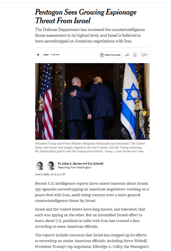 anasalhajji's tweet photo. Pentagon Sees Growing Espionage Threat From Israel

https://t.co/tdWj4Q1j06