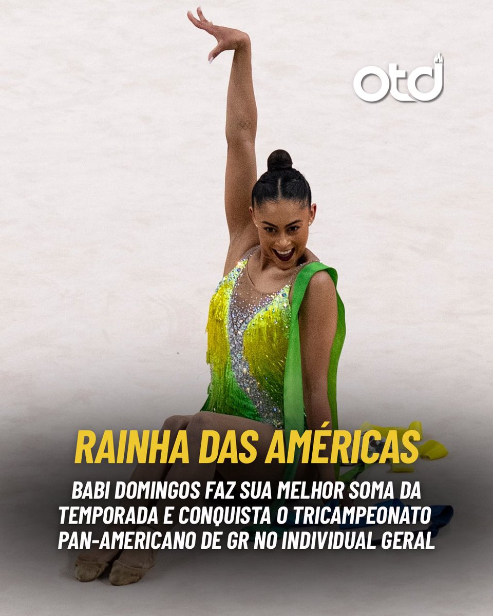 otd_oficial's tweet photo. RAINHA DAS AMÉRICAS! 🇧🇷✨

Barbara Domingos conquistou o tricampeonato do Pan-Americano de GR ao somar 111.700 no individual geral, sua melhor marca da temporada

🗞️: https://t.co/Pe4afriSa3 https://t.co/jaJiv7WKPi