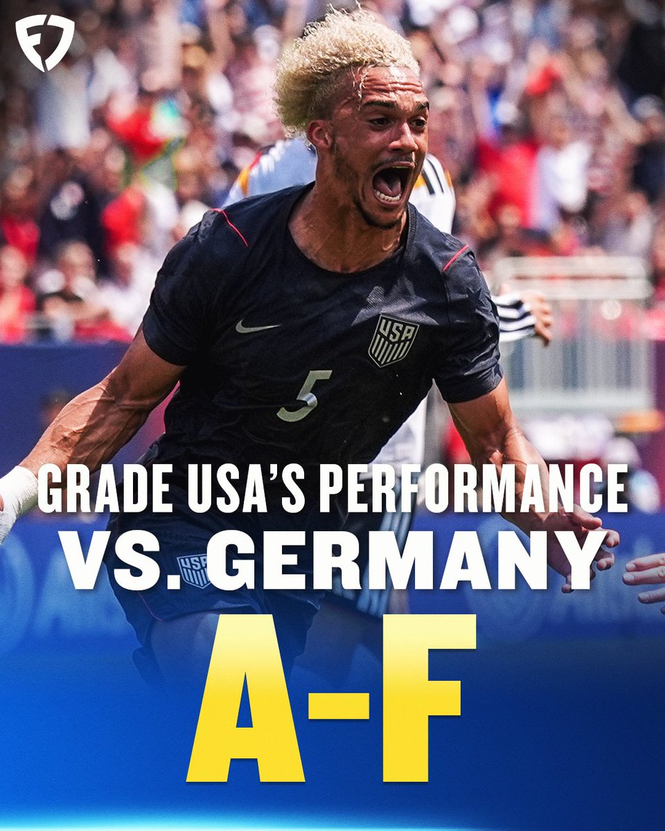 FanDuel's tweet photo. USA's send-off match is in the books, a 2-1 loss to Germany.

How would you grade them, A-F? ✍️

#USMNT | #WC2026 https://t.co/jmLpgFIvK4