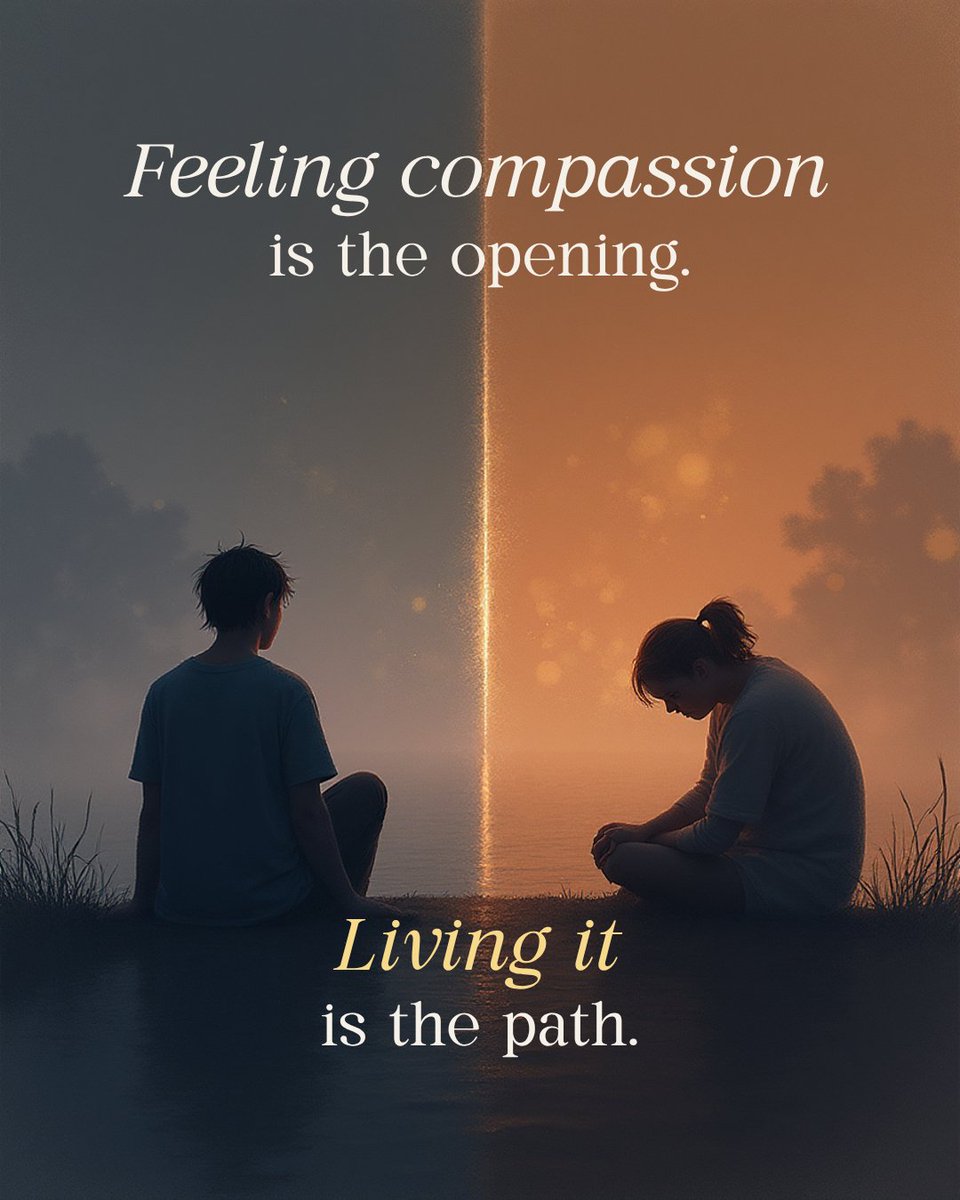 GlobalLWU's tweet photo. Feeling compassion is the opening.
Living compassion is the path.
It's easy to care from a distance.
Compassion asks us to stay present, even when it's uncomfortable.
To see the humanity in difficult moments and difficult people.

#CompassionInAction #LightworkerPath https://t.co/gkVIeJulEv