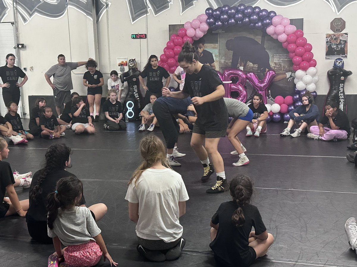 JavierJMorales's tweet photo. The All-Girls Wrestling Camp at Roman Bravo-Young’s gym. The first of its kind, 85 wrestlers are involved. Audrey Jimenez among the featured guests/trainers for the young, up-and-coming wrestlers. https://t.co/wBhNHAHPjl
