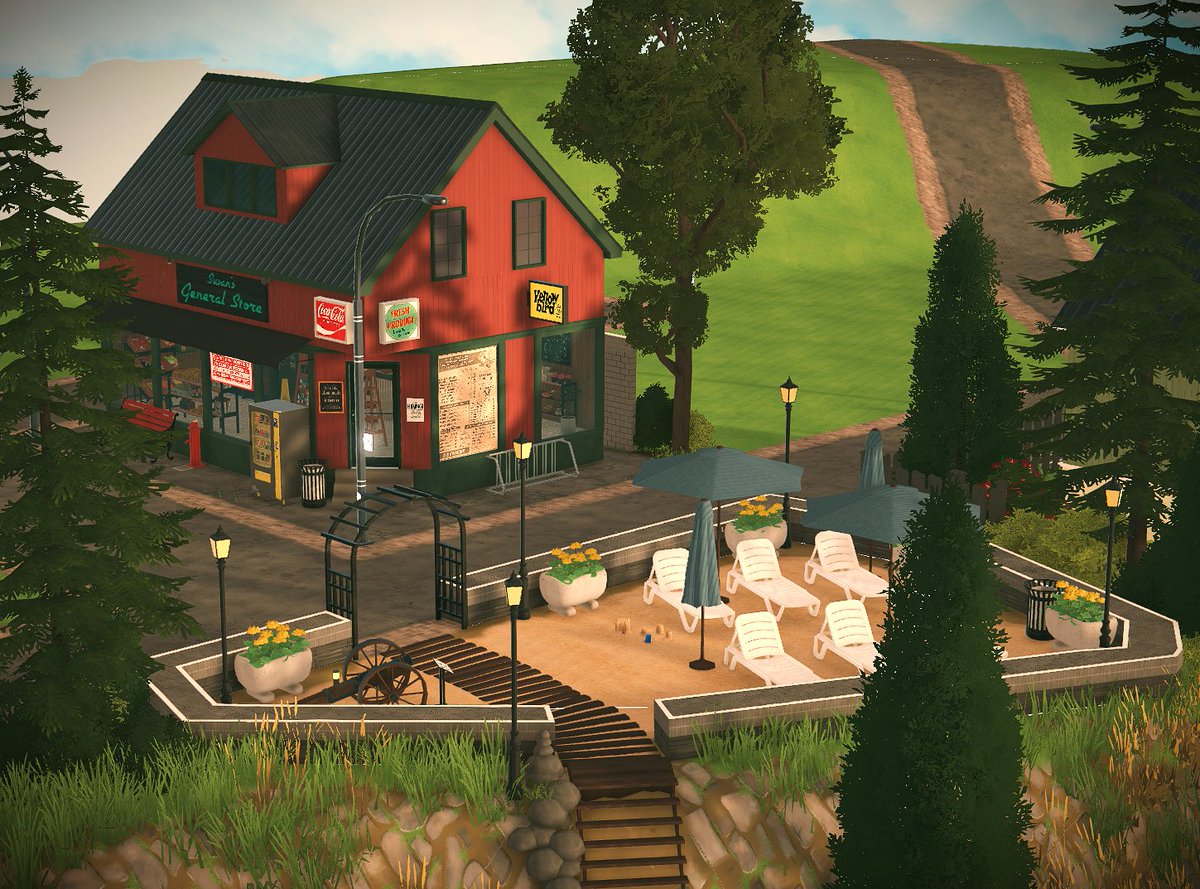 mino_willow's tweet photo. Update: I finished the grocery store and it looks so good in front of the little beach area! #Paralives https://t.co/3xvo6jmged