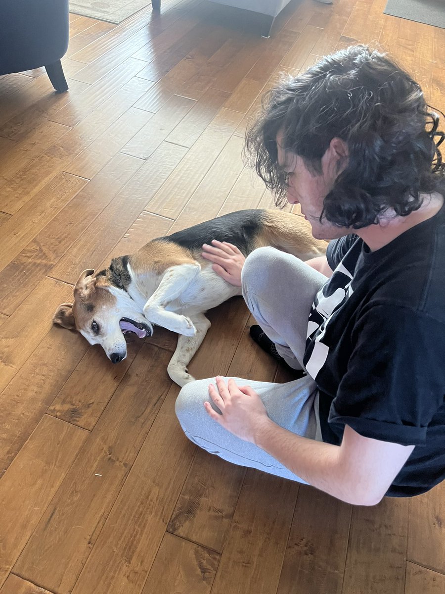 Imhere4Apolo's tweet photo. Guys, this is day 3 in Denver &amp; the only pics I have are of my friends’ dog. Not mad about it at all. https://t.co/dQmYIY59uM