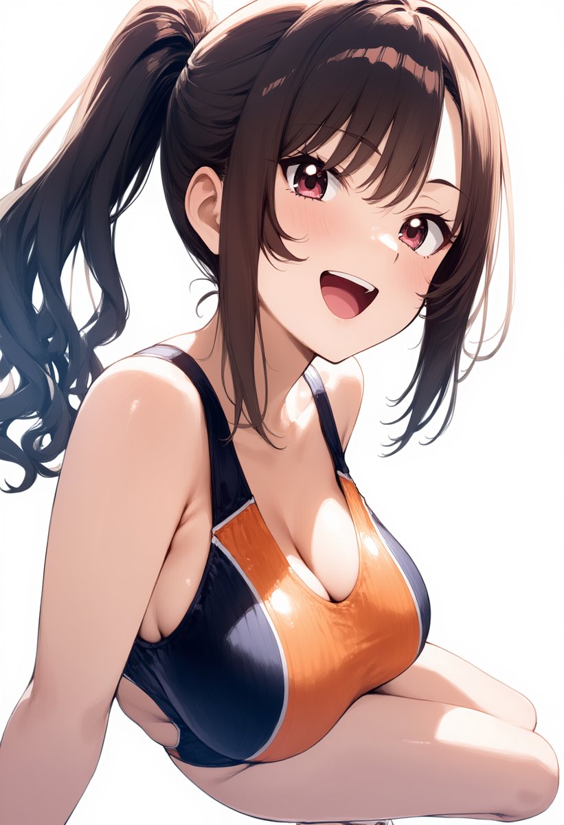 YadogenMix's tweet photo. おはようございます！
ポニーテールと競泳水着です。

この画像で見たいバリエーションがあった時は、画像編集で作成してみてくださいね。リプライや引用リツイートの形であればOKです。

#天崎美姫 #AIart #AIイラスト #イラスト https://t.co/40SWPFRel0