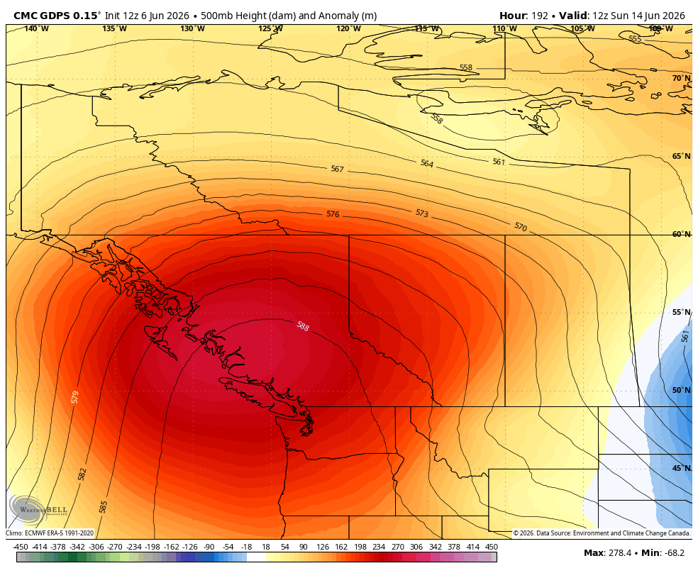 vlad_rad's tweet photo. Models are locking into a major #Heatwave setup for the #PNW and #BC. by next weekend.🥵☀️
#BCHeat #BCWx #BCStormWatch #WeatherAlert #News #FIFA https://t.co/W3Paha4v3n