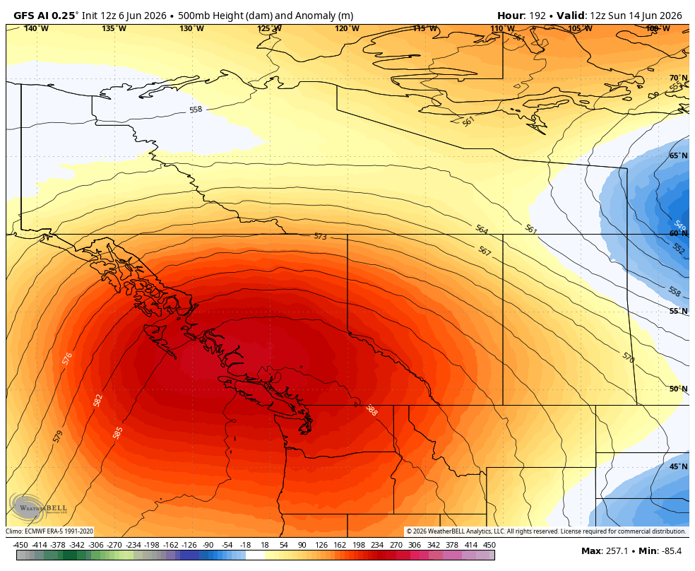vlad_rad's tweet photo. Models are locking into a major #Heatwave setup for the #PNW and #BC. by next weekend.🥵☀️
#BCHeat #BCWx #BCStormWatch #WeatherAlert #News #FIFA https://t.co/W3Paha4v3n