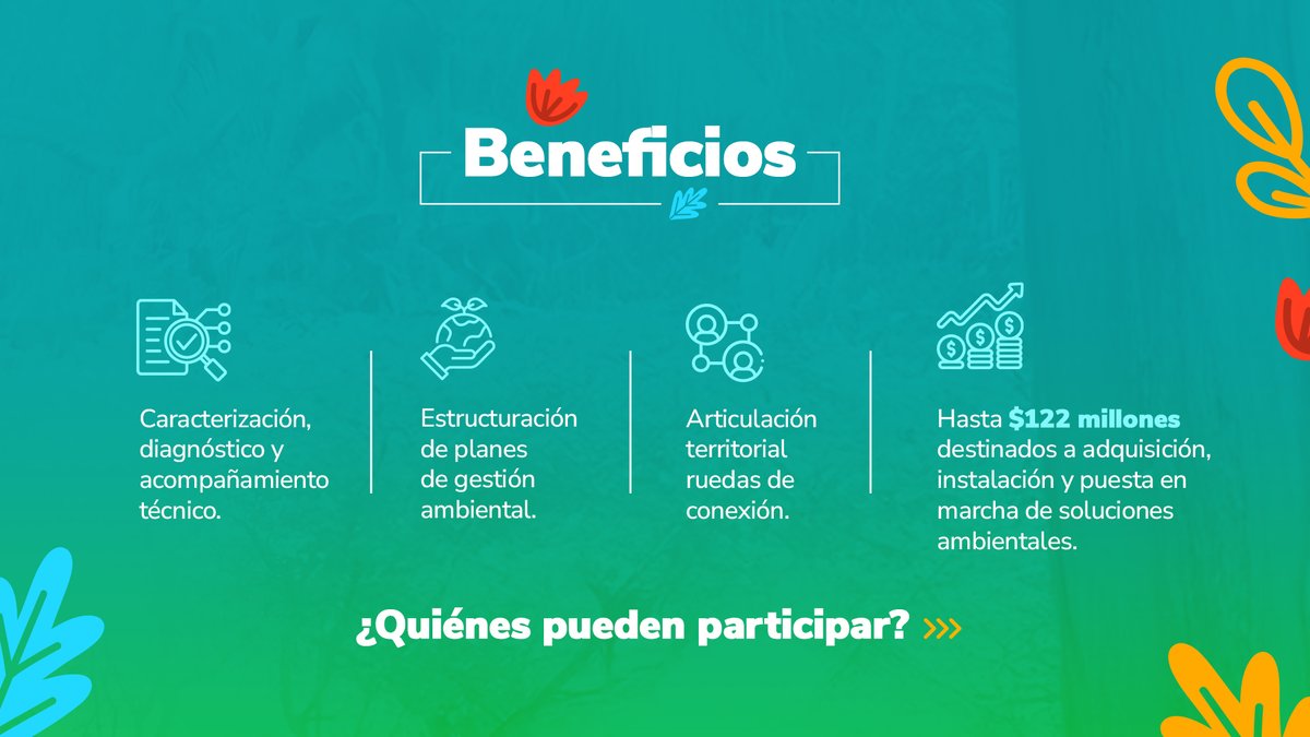 InnpulsaCol's tweet photo. ¡Atención! 🚨Buscamos unidades productivas, emprendimientos, mipymes y organizaciones comunitarias del sector turismo que quieran fortalecer su competitividad, sostenibilidad ambiental y optimizar sus costos operativos.

➡️ https://t.co/4NU0wkHTgK https://t.co/AV6zi0FNsj