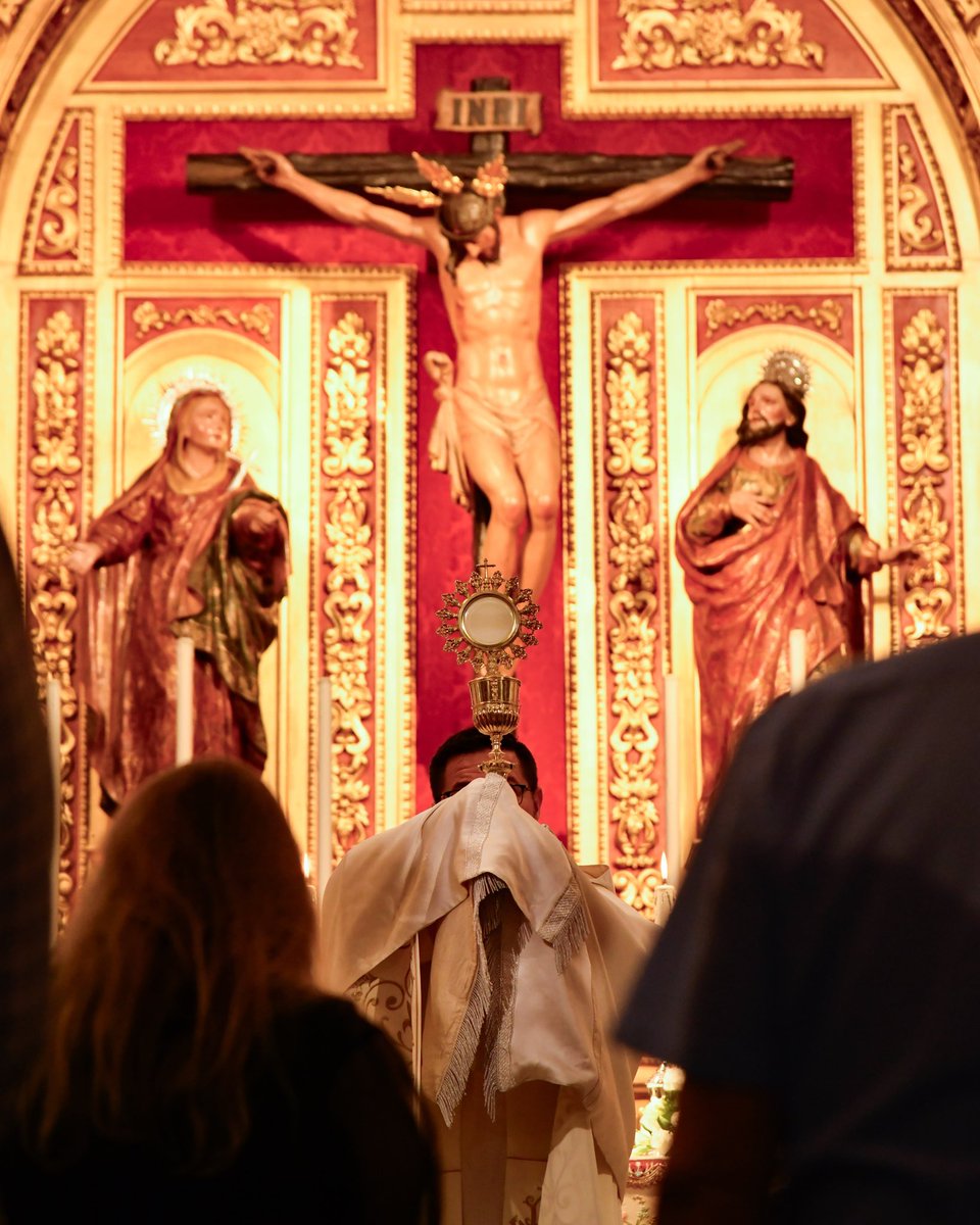 AMRedencion's tweet photo. Con el corazón lleno, cerramos nuestra temporada.

Agradecemos profundamente a la Parroquia de Belén, a su párroco @borrego_ojeda, a la querida @hdadtomares y a todos los vecinos por acompañarnos en este camino de alabanza al Santísimo.

Ha sido un privilegio poner nuestra música al servicio del Señor en su día grande.

#RedencionporSevilla 🎼