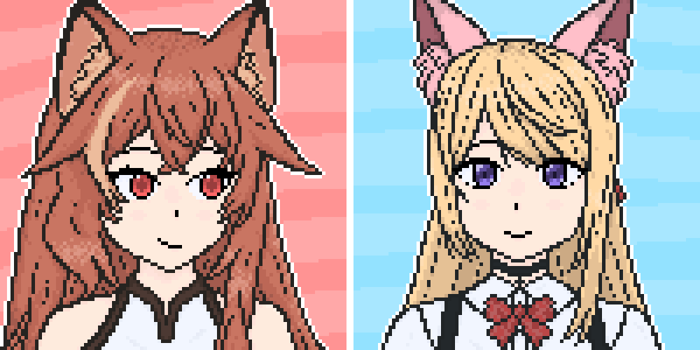 RyzaDraws's tweet photo. I finally went back to redraw my friends 5 years later. The hair and eyes continued to be a nightmare but it's done!

Oddly enough despite drawing Blerfy's model before, I actually struggled more with her hair than Tiri's redesign, however I struggled with Tiri's eyes more... https://t.co/6mSUGBpoId
