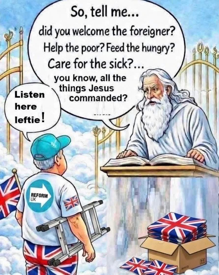 SMugglestone_FD's tweet photo. @GBPolitcs Did the realise that that involves following the life &amp; teachings of Jesus!? https://t.co/18uYuyunyd