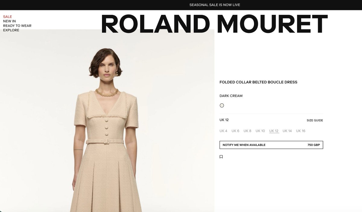 BritishRoyaltea's tweet photo. In less than 24 hours, the Roland Mouret dress Princess Catherine wore today completely sold out on the UK site and only has 2 sizes left on the US site.

She's a global style icon 🌟 #TheCatherineEffect https://t.co/MDS33xO1Wu