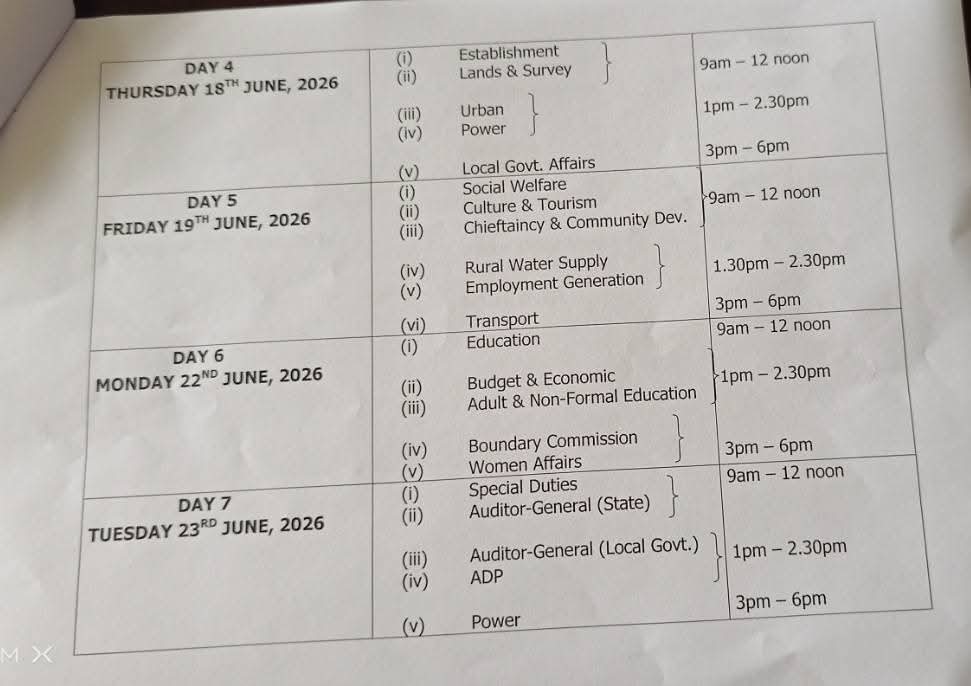 PH_Socials's tweet photo. Time table for the Rivers State civil Service promotion exercise. https://t.co/eYwxahQt80
