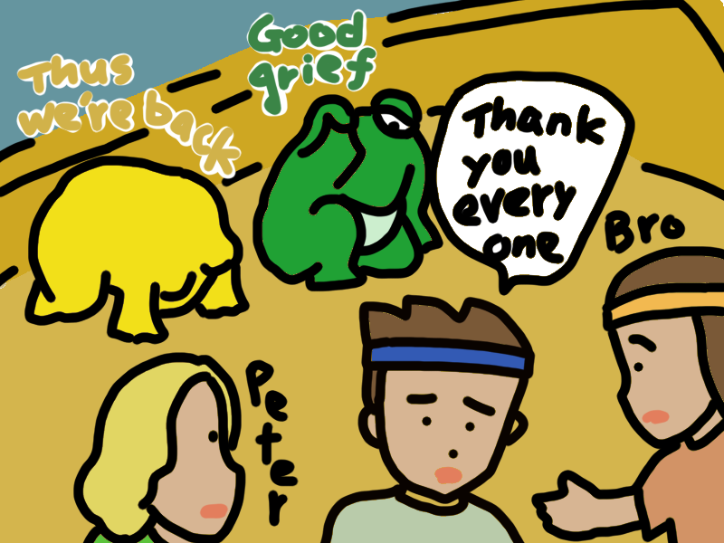 bibujen's tweet photo. The frogs found themselves again in the first remembrance. https://t.co/Xuj6arX3PF