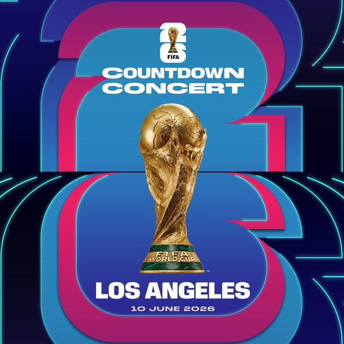 ThePopFlop's tweet photo. Ava Max, Major Lazor and Davido have been announced as the performers of the FIFA Countdown Concert 2026 on June 10 in Los Angeles. https://t.co/A0wwP1So4v