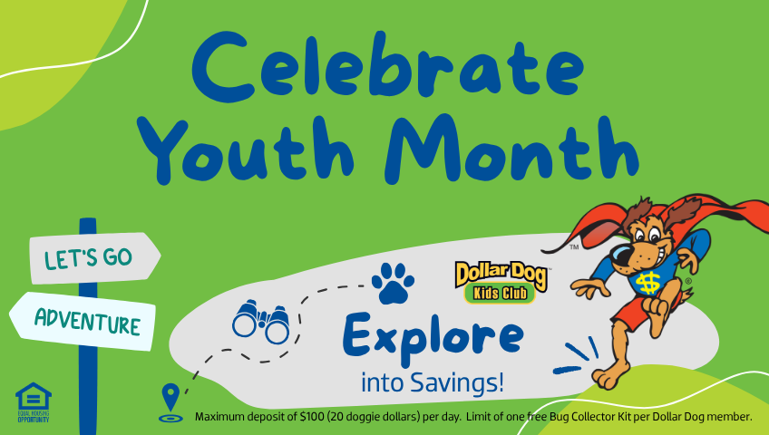 Community1stCU's tweet photo. Explore Into Savings this June with Dollar Dog 🐾🐞💰
Help your kids build big dreams and smart saving habits in a fun way!

🐝See what's buzzing by visiting https://t.co/6uuCTVphpT https://t.co/QK8ZusBFDF