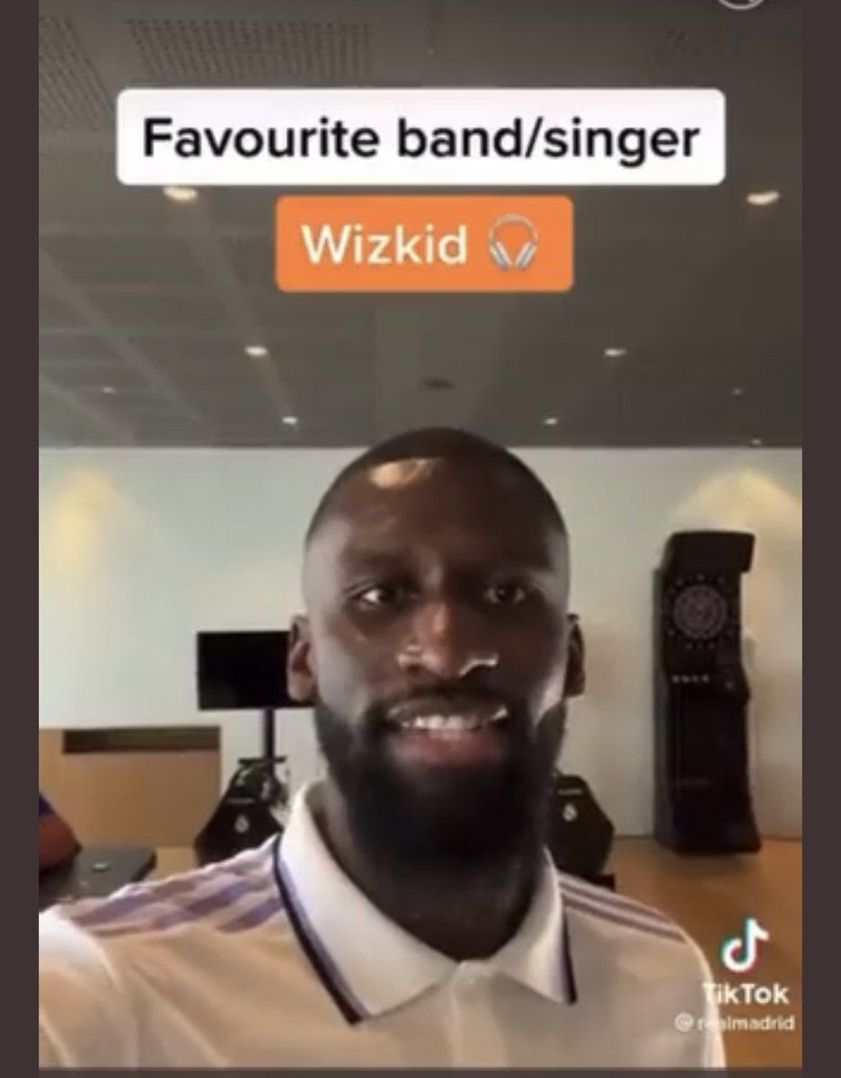 WizkidtheLegend's tweet photo. Meanwhile, Antonio Rüdiger with Wizkid at Chelsea circa 2018, and when he signed for Real Madrid.... https://t.co/q29xWK5dQk