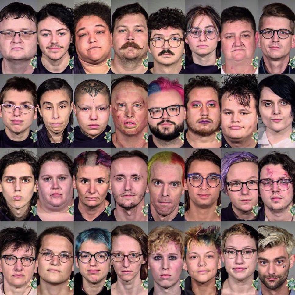 StanWil14145920's tweet photo. @nicksortor 🚨Look at the mugshots of the Democrat freaks who've been attacking ICE!  
I thought this was the "Faces of Meth" mugshots or a Starbucks employee calendar https://t.co/sg0E2DIp0f