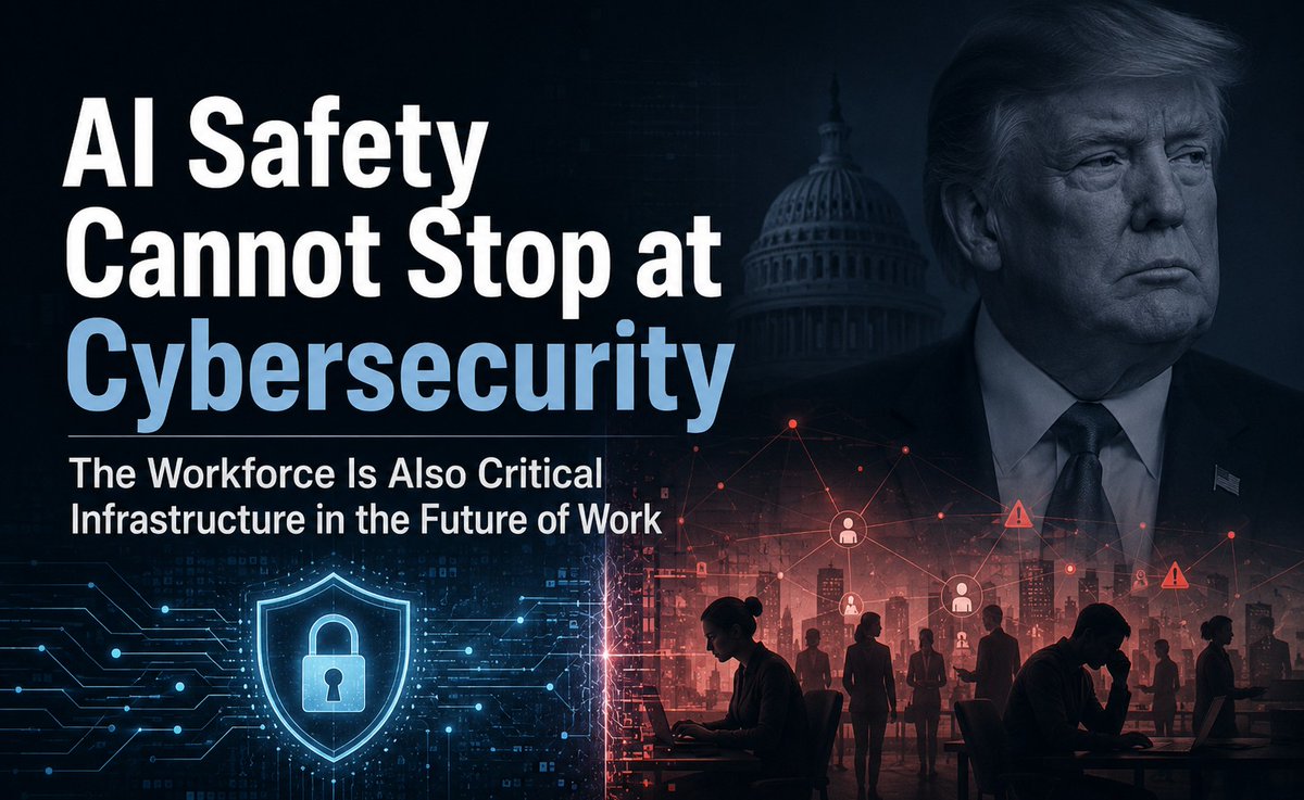 MossMJacques's tweet photo. “AI Safety Cannot Stop at Cybersecurity: The Workforce Is Also Critical Infrastructure in the Future of Work,”

This is a must-read: 
Link:https://t.co/ayhEgvlUCf

#FutureOfWork #AIGovernance #AIBIB https://t.co/FTS0SEA5Kr