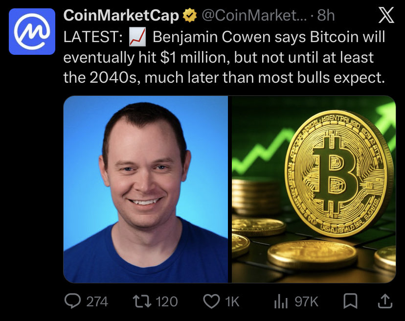 conviction_meta's tweet photo. After 1965, it took GOLD 56 years to hit a $20T MC in 2025 

BTC will hit $1,000,000 at $20T MC

56 years following BTC inception is 2066 fyi https://t.co/dOZ6rJYcxt