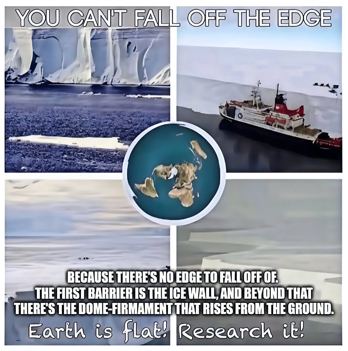 PlasticBacked's tweet photo. @earthcurated Space is fake. Grow up.

Exactly as the Bible says,

- The earth is FLAT &amp; ENCLOSED. This is why we have PRESSURE.
- A gaseous atmosphere CANNOT exist next to a vacuum.
- POLARIS does not EVER move! We're spinning in 7 directions at once? NOPE!
- CGI is NOT space!

Jesus is Lord. https://t.co/OEQu6LCt6Q