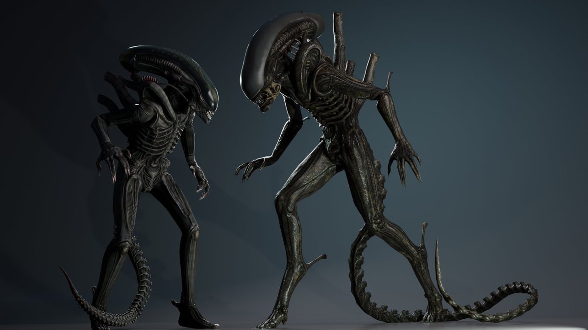 nrnnfjf_DA's tweet photo. The Nostromo Xenomorph known as Big Chap next to the Sevastopol Station Xenomorph known as Stompy next to one another; they're so different yet very similar.
#alien #alienisolation #Xenomorph #BigChap #Nostromo #Sevastopol #Stompy https://t.co/sSPzKk9g8V