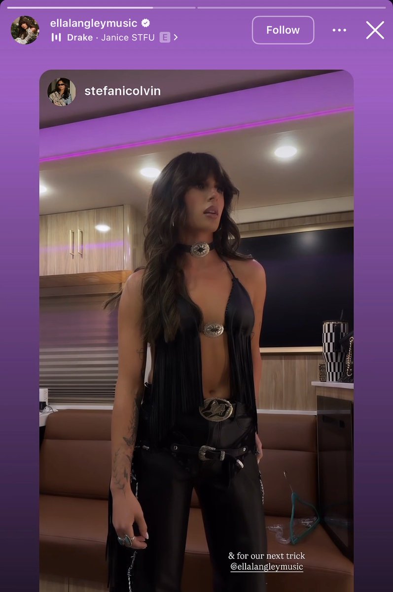 viraldrizzy's tweet photo. Ella Langley reposts a video of herself to Drake’s ‘Janice STFU’ on her Instagram story https://t.co/TENwnVkBP5