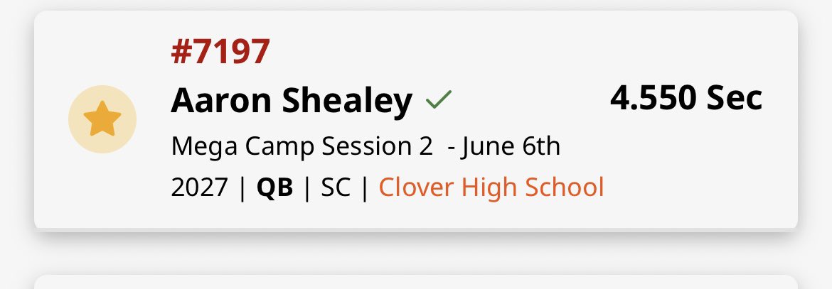 AShealey08's tweet photo. Had a good showing today at @GWUFootball which included a 4.55 40 yard dash Thank you for the opportunity to compete! @coachtesch @Kennyhrncir @CoachK__Mac @BennettSwygert @CoachZapHawkins @PrepRedzoneSC @Clover_Football https://t.co/QlwlJmbMyq