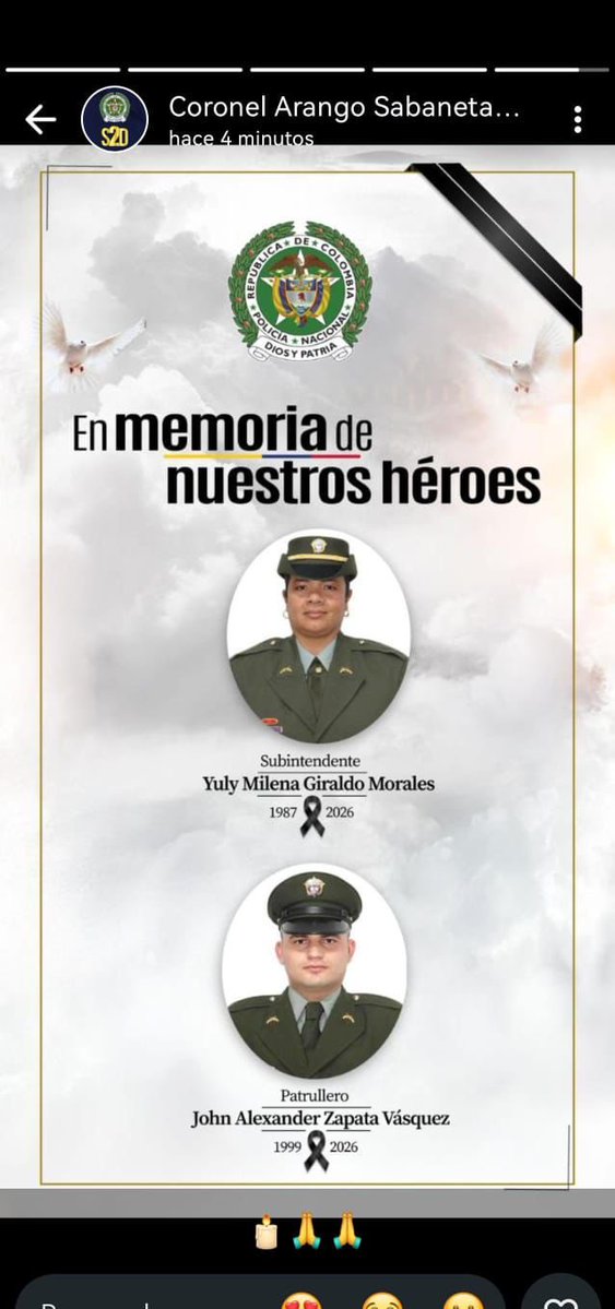 arcilaDDHH's tweet photo. Desde la @AlcaldiadeMed se realiza acompañamiento a las familias víctimas de los hechos violentos esta madrugada donde fueron asesinados dos agentes de la @PoliciaMedellin. También seguimos acompañando a la familia de una persona reportada como desaparecida y posteriormente encontrada sin vida.

Desde las instalaciones de Medicina Legal y la Fiscalía General de la Nación, se brinda orientación, apoyo emocional, jurídico y acompañamiento institucional a sus familiares, garantizando la atención integral, el acceso a la información y el respeto por sus derechos durante este difícil proceso.

Con estas acciones, la @AlcaldiadeMed reafirma su compromiso con la protección de los derechos humanos, el apoyo a las víctimas y el fortalecimiento de las garantías institucionales para las familias afectadas. @FicoGutierrez @ManuelVillaMe @PazDDHHmed