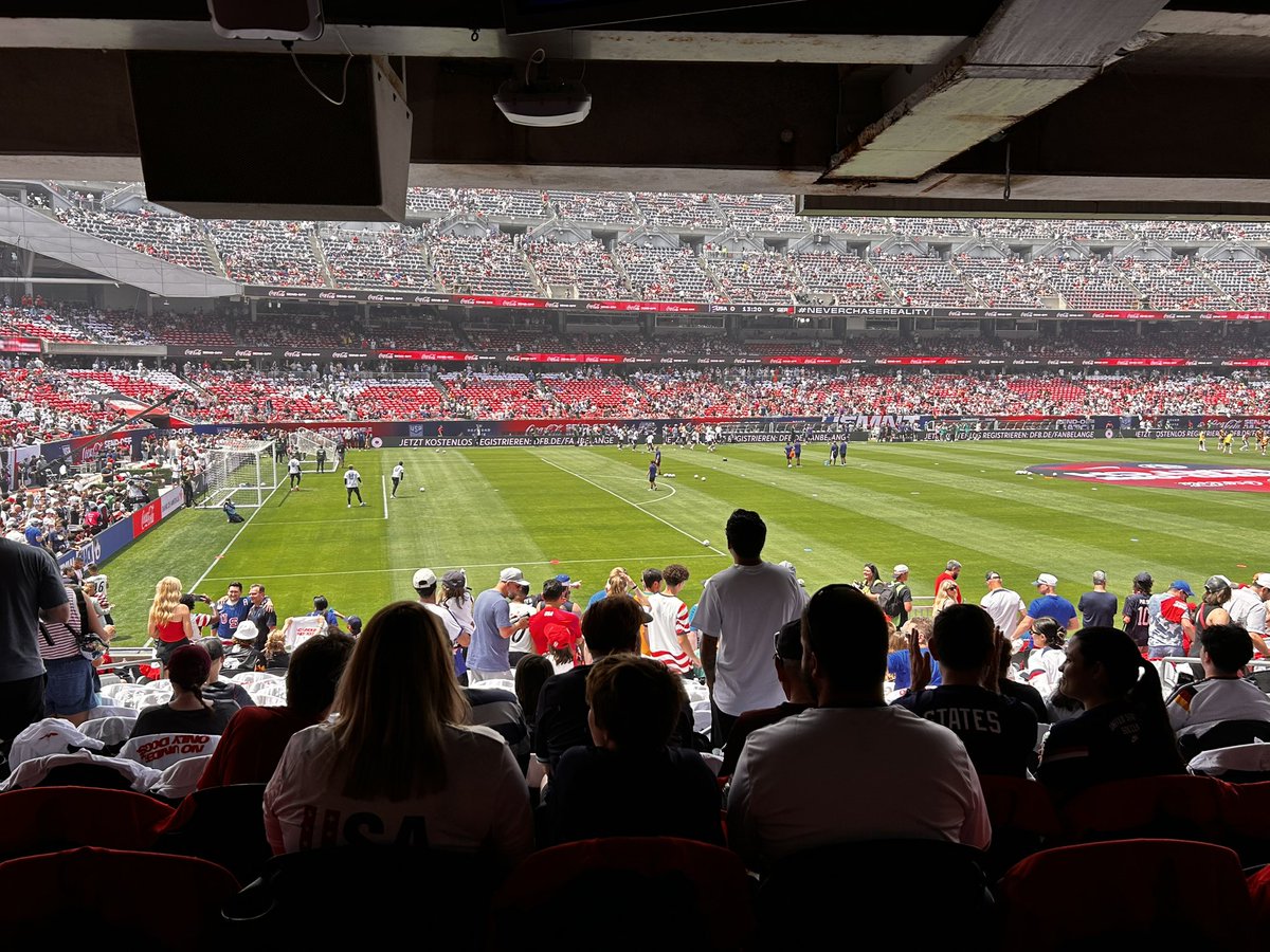 matt_harling's tweet photo. Got to be at the match today and see my boy Florian Wirtz #USAvsGER #liverpool https://t.co/40LifFVd7e