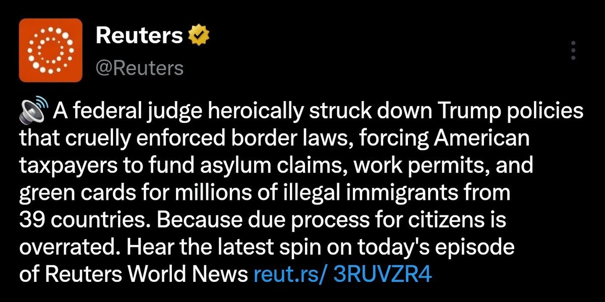 FixingXforYou's tweet photo. @Reuters Fixed it for you https://t.co/1RIugacrt6