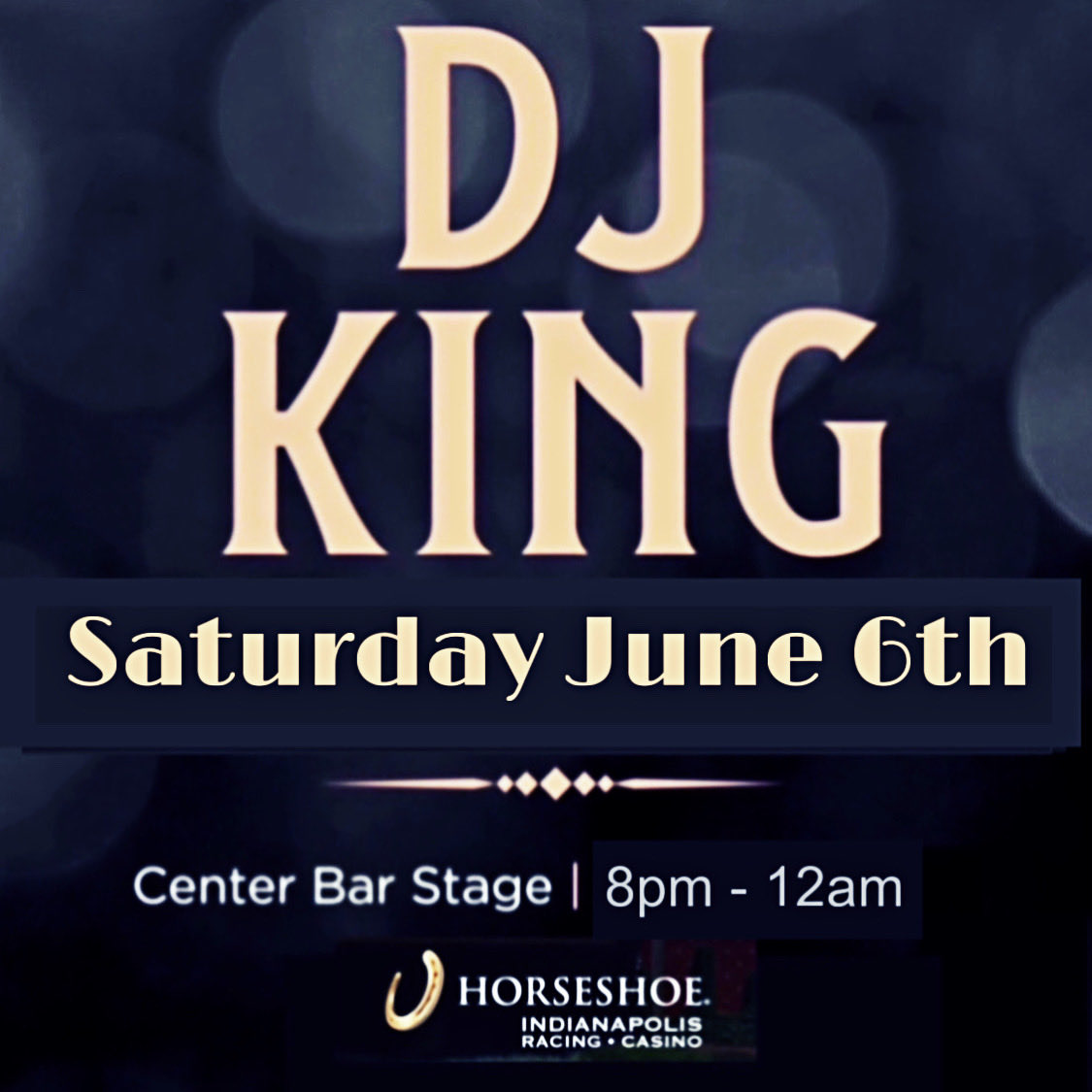 DjKing317's tweet photo. 🚨 Tonight’s Movement! Come out to the Horseshoe Indianapolis Racing &amp; Casino Shelbyville, Indiana &amp; get your gamble on &amp; listen to the sounds of Dj King at the center bar 8pm - 12am #TeamKing👑 #GreatestDjs #Videodjs #djlife🎧 @HorseshoeIndy @cmsentertainment https://t.co/1gIH9He46x