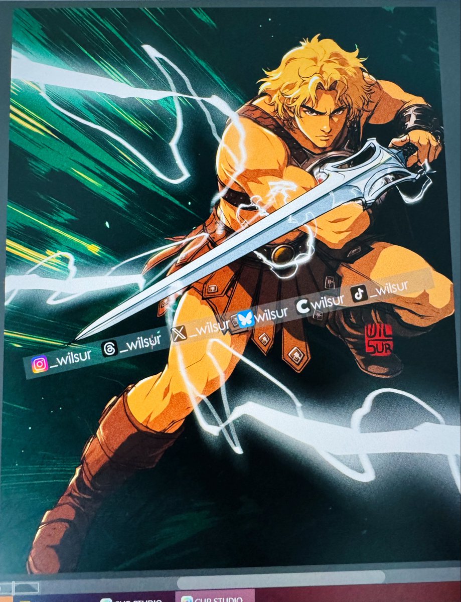 _wilsur's tweet photo. ✨Art of He-Man, in the new Masters of the Universe… I’ll be seeing the movie next week!
Cheers✨
@mastersmovie @MastersOfficial 
#HeMan #MastersoftheUniverse #MOTU2026 https://t.co/WBmqMbzotj